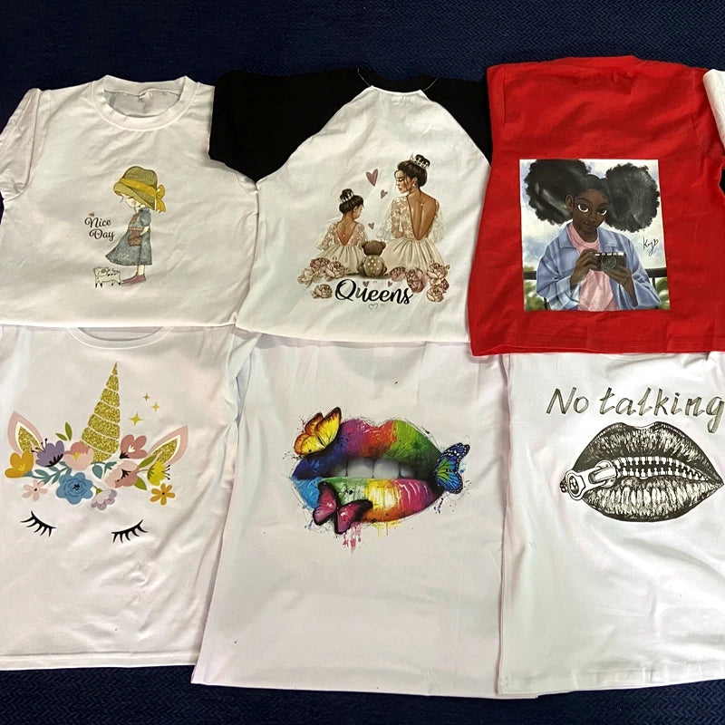 Rainbown Unicorn Heat Thermal Transfer For Clothes Cute Cartoon Iron-On Transfers Sticker On Babys Clothes DIY Aniaml Applique
