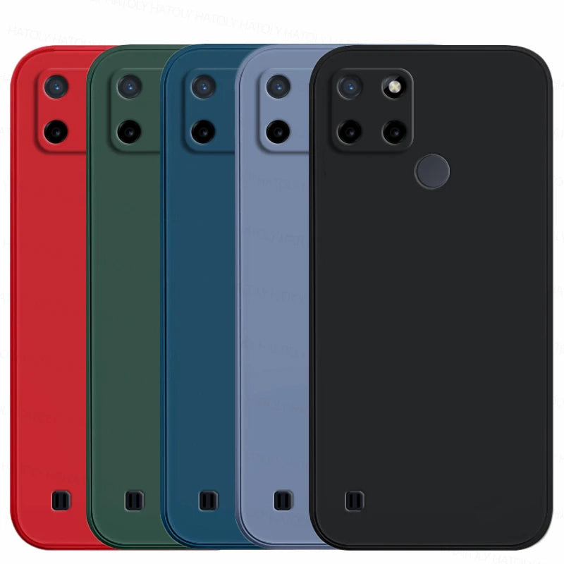 For Realme C21 Case Realme C21 C21Y C25Y C25 C25S C30S C30 C31 C33 C35 C55 Liquid Silicone TPU Shockproof Bumper Phone Cover