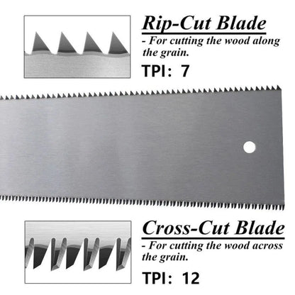 32cm Double Edge Hand Saw Japanese Ryoba Saw Double Edge Pull Saw Interchangeable Flush Cut Saw Flexible Blade Hand Saw
