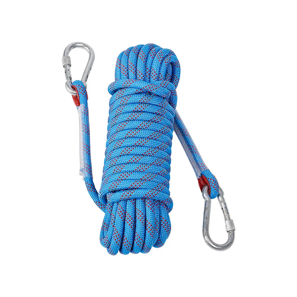 10mm Rock Climbing Rope 10M/20M/30M Outdoor Static Rapelling Rope for Fire Rescue Safety Escape Tree Climbing for Outdoor Sports