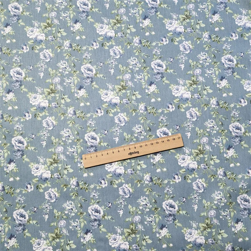 160x50cm Vintage Rose Flower Cotton Fabric Cotton Bedding Cotton Clothing Hair Ring Fabric