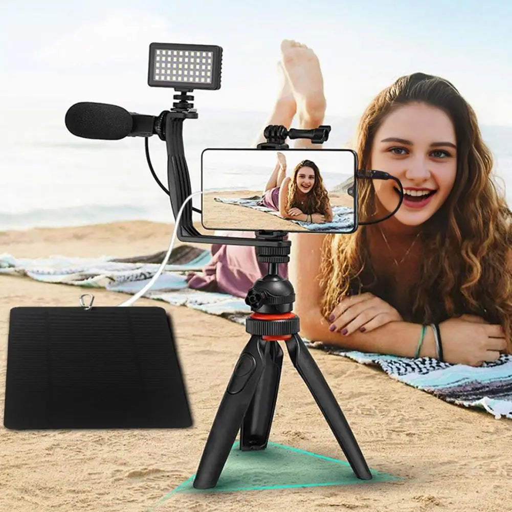 Solar Panel Charger High Conversion USB Output Universal Portable Foldable 7W/5V Phone Fan Solar Charger for Camping Hiking