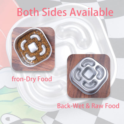 Dog Slow Feeder Bowls 304 Stainless Steel Dog Slow Feeder Bowl Available on Both Sides Slow Feeding Feeder Pets Cats Dog Bowls