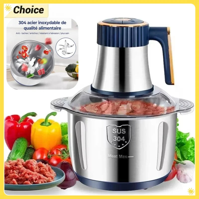 Stainless Steel Electric Chopper Meat Grinder Mincer Blenders For Kitchen Food Processor Multifunctional Kitchen Food Shredder