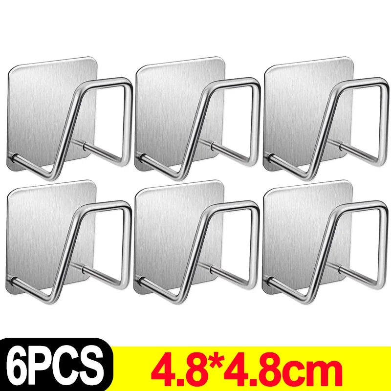 Kitchen Stainless Steel Sink Sponges Holders Self Adhesive Drain Drying Racks Wire Rag Organizer Hooks Multipurpose Wall Hooks