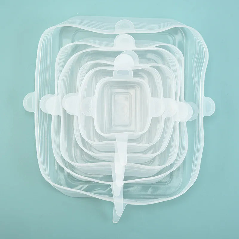 Silicone Food Preservation Cover Stretch Lids Keeping Fresh Seal Bowl Microwave Lids Reusable Plastic Wrap Kitchen Accessories