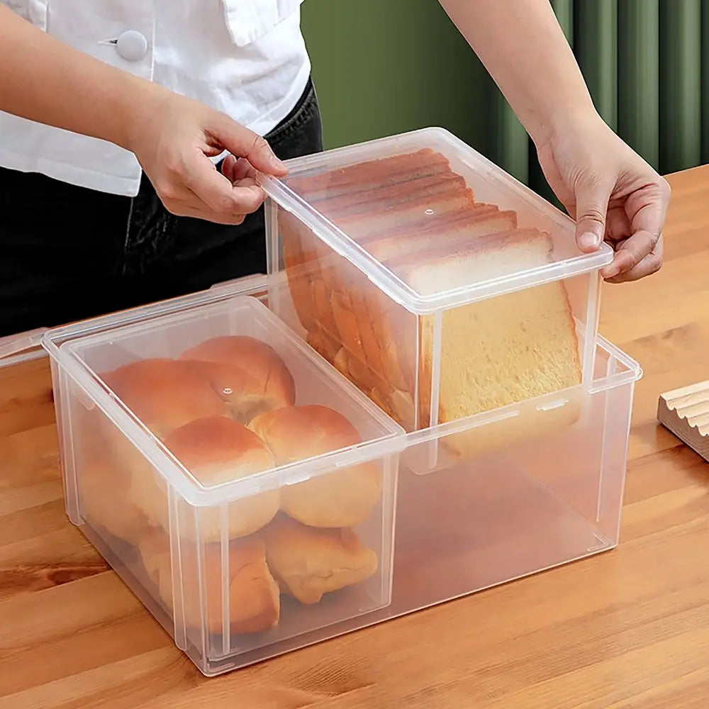 Large Capacity Storage Box Rectangle Transparent Flip Box Stationary Supplies Desktop Organizer