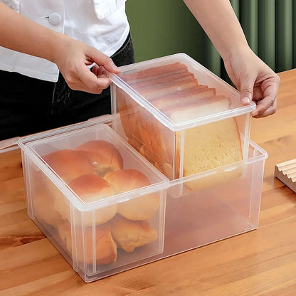 Large Capacity Storage Box Rectangle Transparent Flip Box Stationary Supplies Desktop Organizer