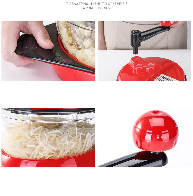 Mixer Food Processor Kitchen Manual Powerful Egg Blender Meat Grinder Vegetable Chopper Shredder Stainless Steel Blade Cutter