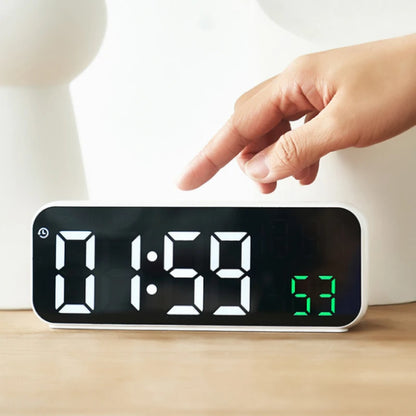 Electronic Clock Simple Sound Control Alarm Clock Multi-function LED Clock Multi-group Alarm Clock Temperature Display