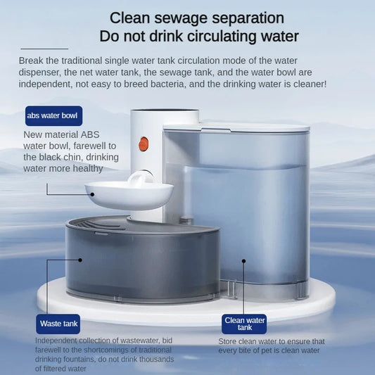 Automatic Pouring Pet Water Dispenser Flowing Water Charging Smart Water Feeder Cat Running Water Dispenser Pet Water Fountain