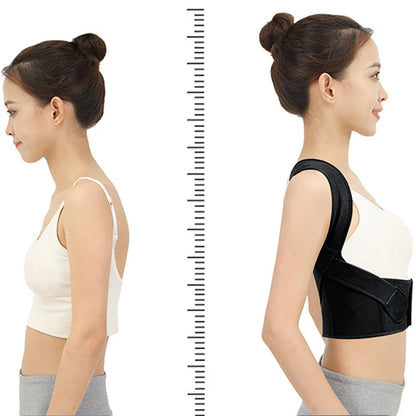 Adjustable Posture Corrector Brace for Women & Men, Upper Back Support, Gym Pilates Body Alignment, Unisex Spinal Straightener
