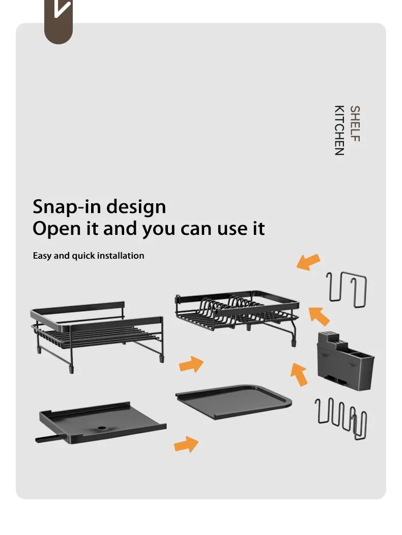 Kitchen Gadgets Sticky Plate Knife Fork Chopsticks Cup Drain Rack Kitchen Retractable Dish Drain Sink Suitable For Kitchen Sinks