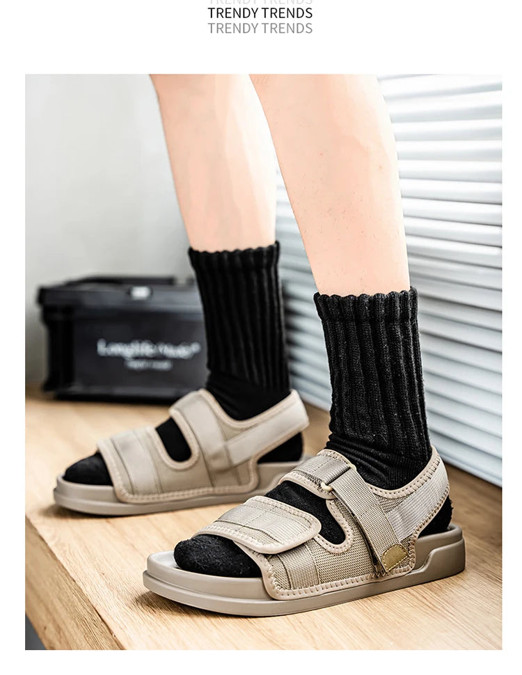 Sandals for men summer breathable cooldown men's outdoor sports leisure soft sole anti slip water wading outdoor beach shoes