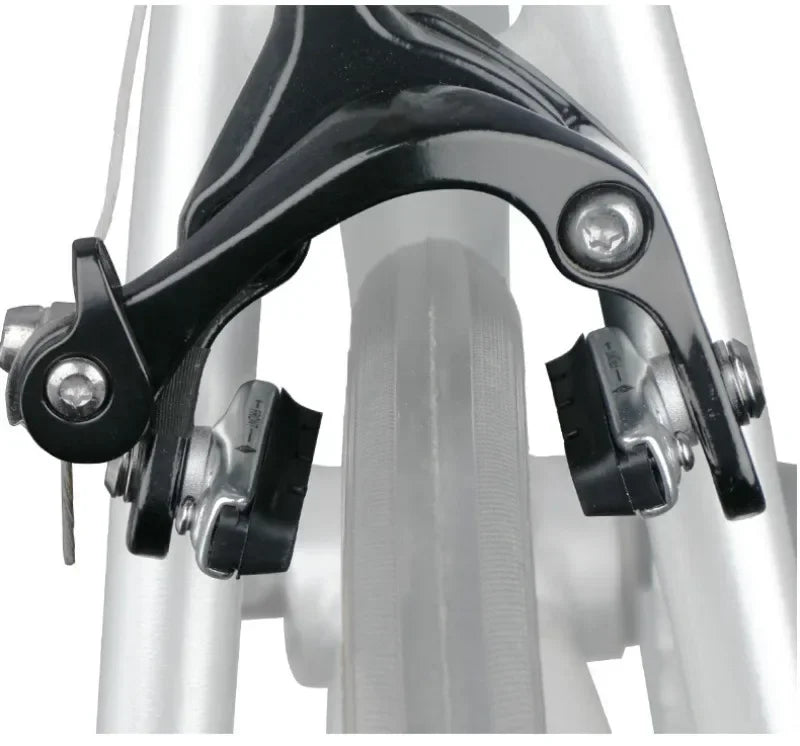 A Pair 55MM Brake Pads for Road Bikes with Metal Rings C-brake Pads Replaceable Brake Blocks Aluminium Alloy Block Bicycle Parts