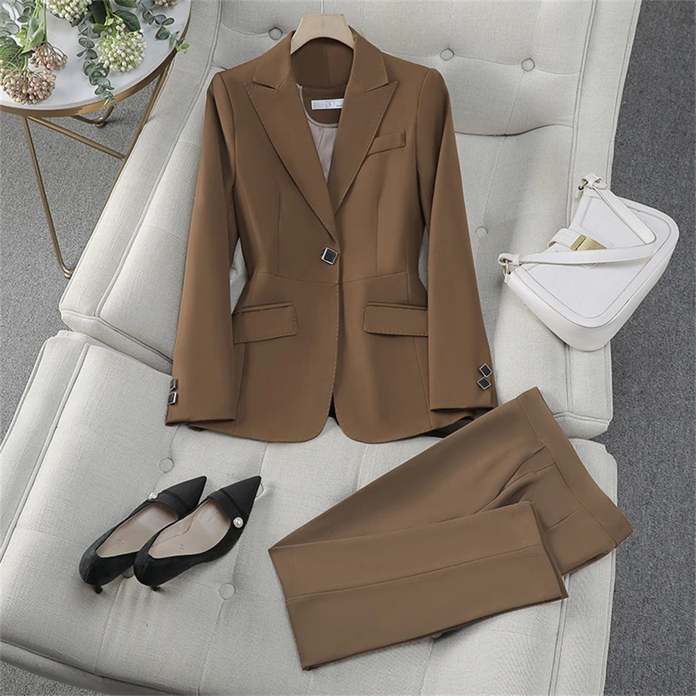 Tailor Made Women Suits Office Ladies Female Business Work Wear 2 Pieces Set Formal Blazer Suits (Jacket+Pants)