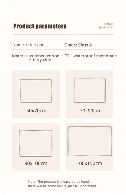 Large Size Baby Waterproof Diaper Changing Mat Reusable Diapers For Newborns Washable Mattress Pad Breathable Baby Diaper Bags