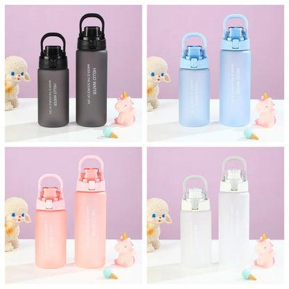 Sports Water Bottle Fitness Water Bottle Portable Outdoor Water Cup Reusable Water Bottle With Flip Top Lid Travel Water Bottle