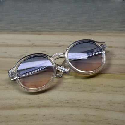 LABUBU 17cm Doll 6.5cm Transparent Glasses Stylish Sunglasses for 1/8 -1/4 BJD Doll Accessories
