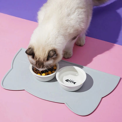 Silicone Pet Feeding Dog Cat Bowl Food Mat Non-Stick Waterproof Pet Food Feeding Pad Puppy Feeder Tray Water Cushion Placemat