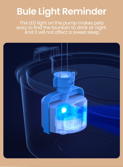 ROJECO Stainless Steel Cat Water Fountain Automatic Pet Water Dispenser Cat Drinking Fountain Auto Drinker For Dogs Accessories