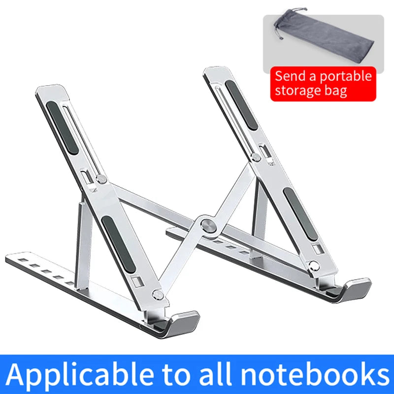 Foldable Metal Laptop Stand Adjustable Notebook Stand Laptop Holder Tablet Stand Computer Desktop Stand Laptop Accessories ﻿