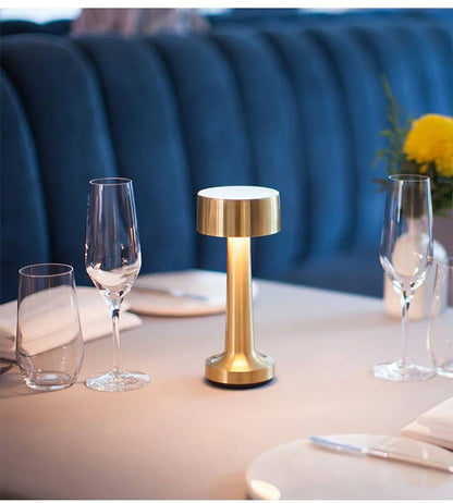 LED Table Light Metal Touch Desktop Decorative Lamp Rechargeable Night Lights For Bar Coffee Table Restaurant Decoration Light