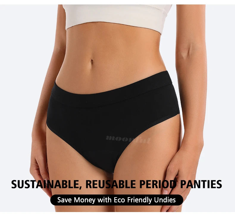 Women's Menstrual Panties Leak Proof Bikini Menstrual Strong Menstrual Cycle Absorbent Underwear Abundant Flow Menstrual Briefs