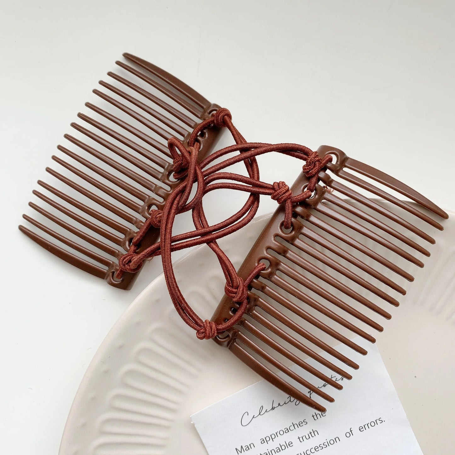 Vintage Creative Magic Hair Comb Double Row Elastic Hair Comb Disc Hair Clip For Women Headwear Hair Comb Hair Clip Fashion Hair