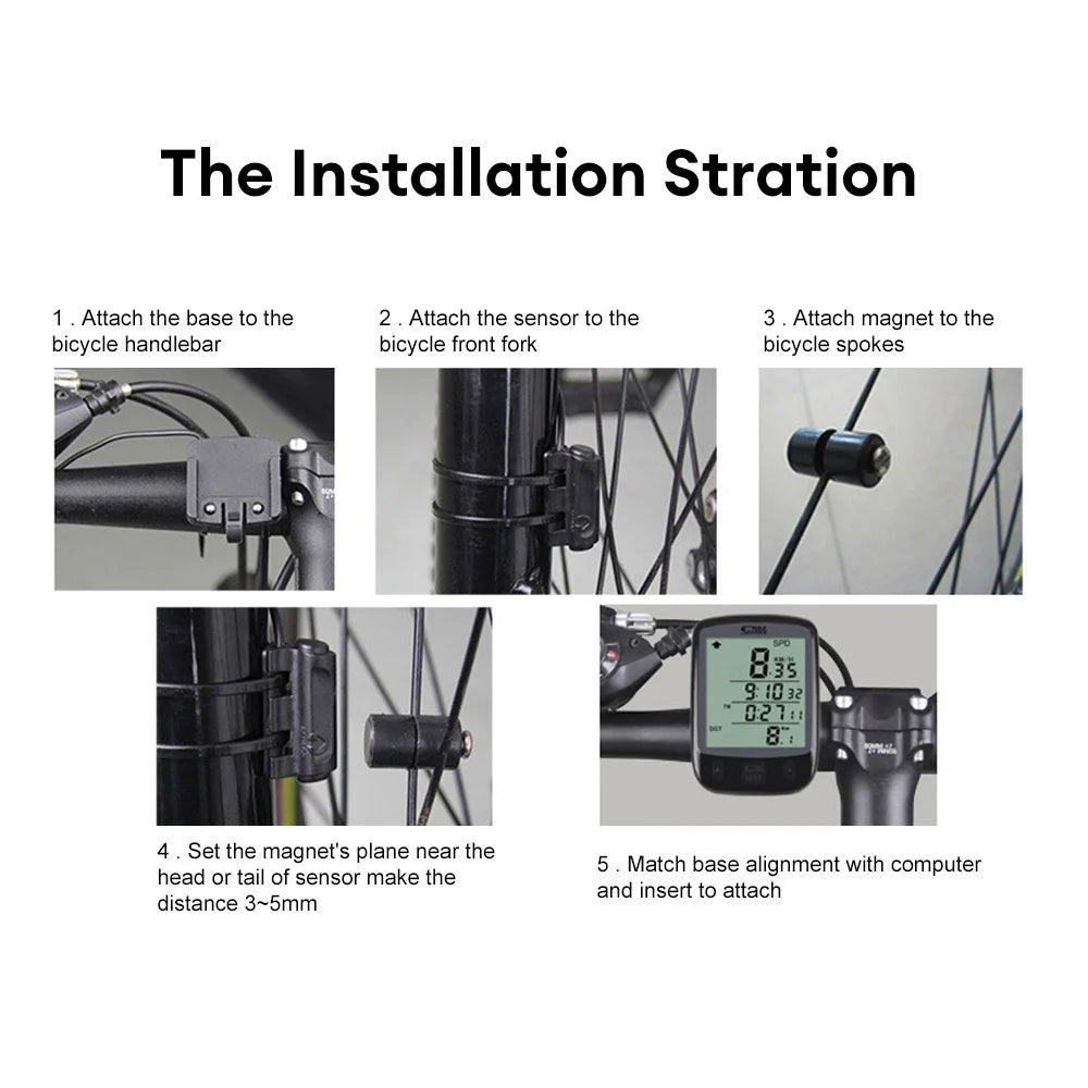 Cycling Computer Waterproof Bicycle Odometer Digital LCD Display Wired Cycling Computer Speed Calorie Test Cycling Computer