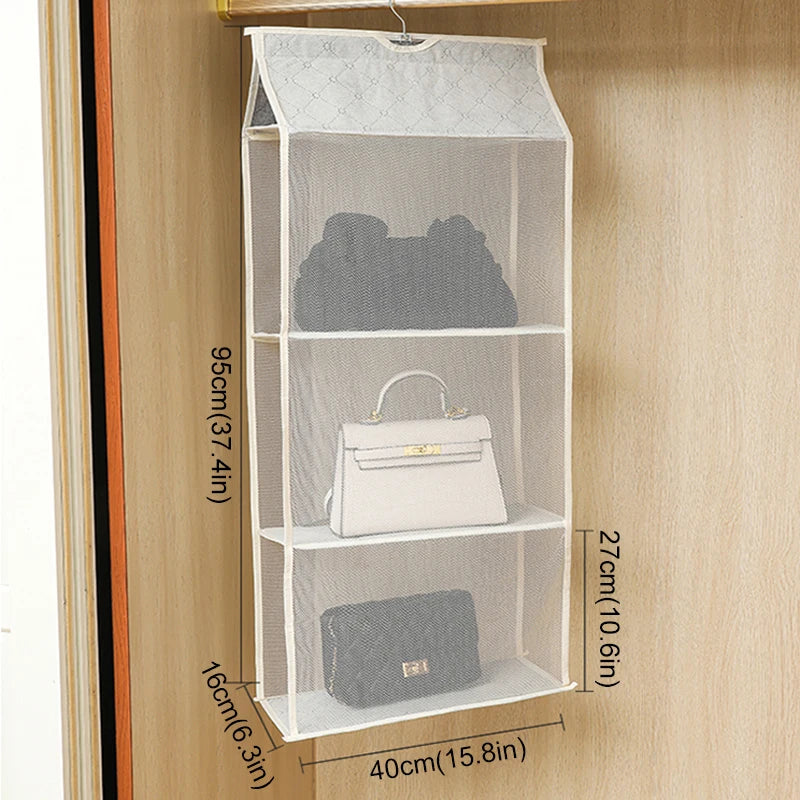 handbag storage hanging bag Organizer Wardrobe Closet Storage Transparent Three-dimensional Home Organization hanging bag