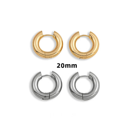 Punk Gold plated Chunky Irregular Hammered Hoop Earrings for Women Minimalist Geometric Twisted Polished Ear Ring Huggie Hoops
