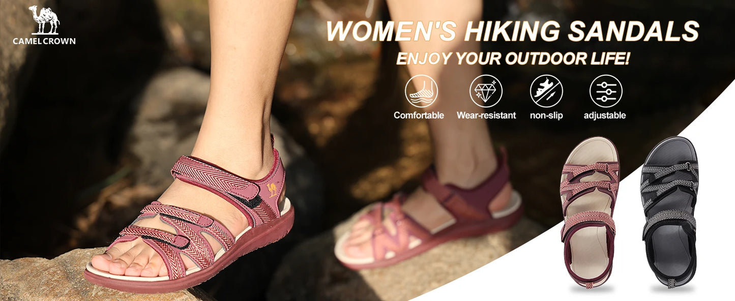GOLDEN CAMEL Hiking Sandals for Women Strappy Water Sandal Comfortable Lightweight Walking Beach Sandal for Outdoor Sport Travel