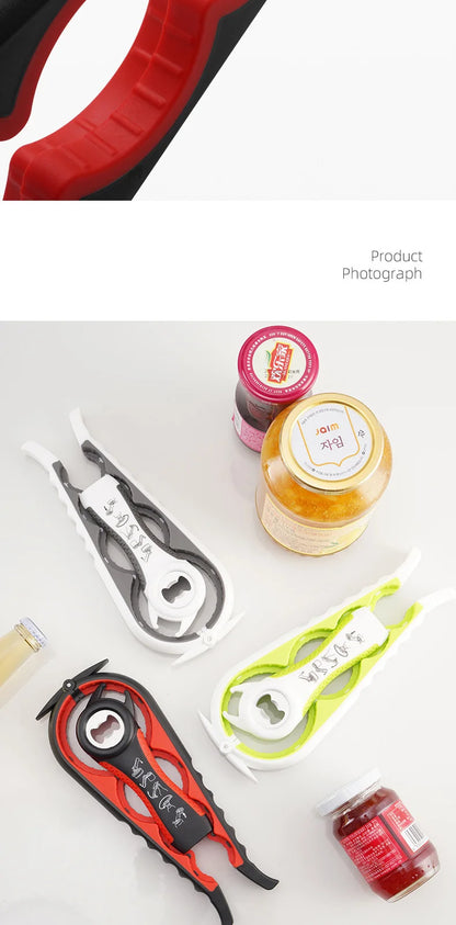 4in1 Jar Openers Can Bottle Opener Beer Wine Bottle Lid Poratble Outdoor Party Bar Tools Multi-functional Kitchen Accessories