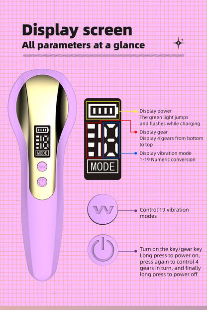 Portable Massage Gun 19 Mode 4 Speed Personal Handheld Vibrating Massager Deep Tissue Muscle Percussion Massager For Full Body