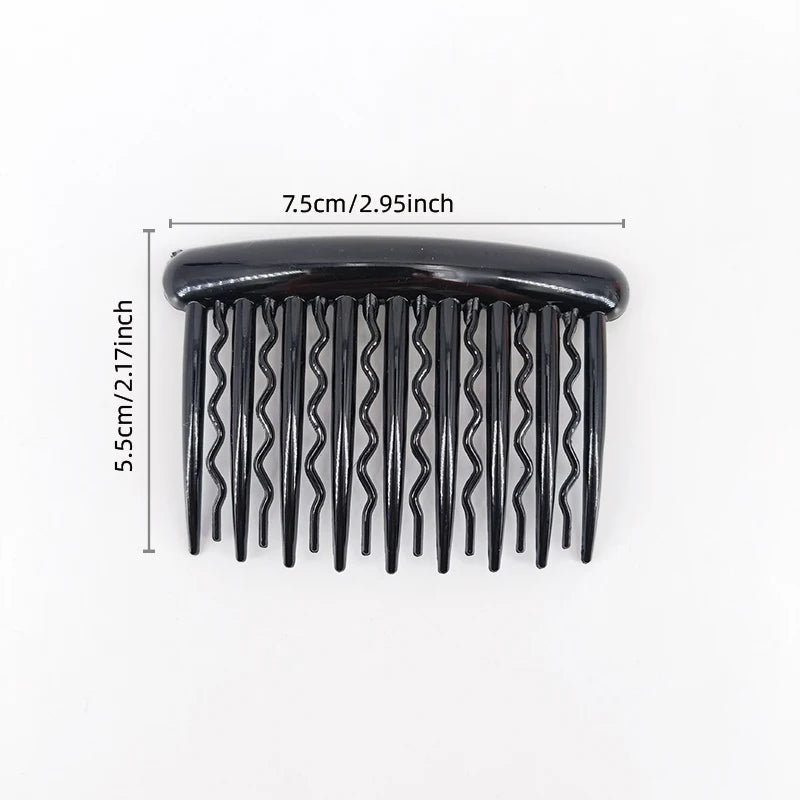 32pcs (9 teeth +11 teeth +17 teeth +23 teeth) 4 styles of 4 colors each 2 retro plastic hair comb set for women