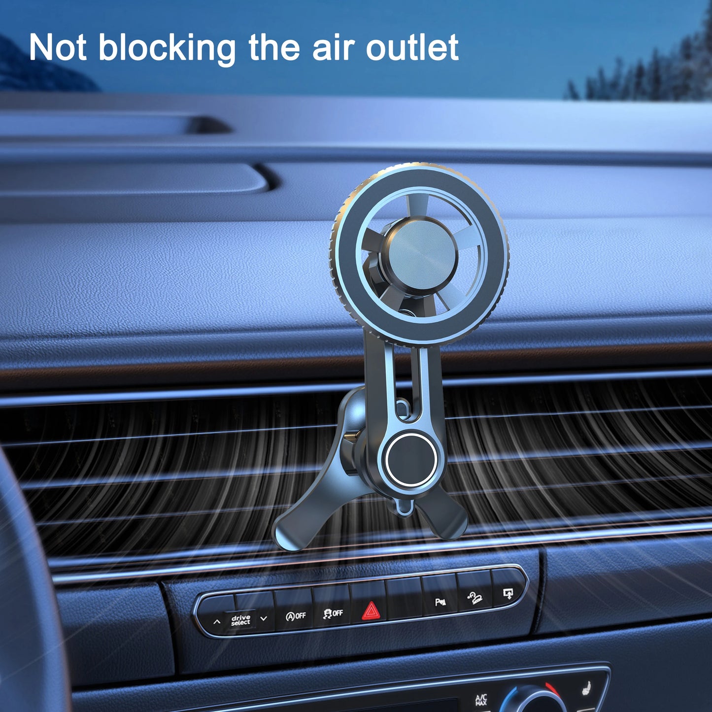 Fits for MagSafe Car Mount, [20 Strong Magnets] Magnetic Car Phone Holder Mount, [Easily Install&Never Blocking Vent] Magnetic