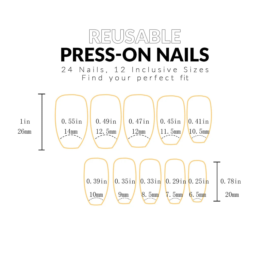 24PCS Long Coffin Pink Press On Nails Fake Press On Nails Gradation Press On Nails Summer Nails