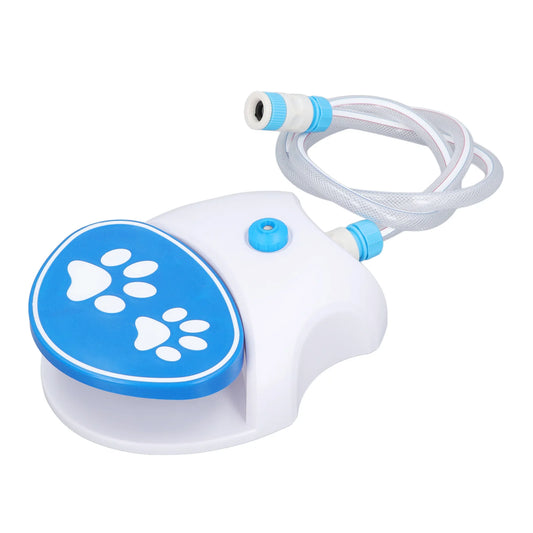 Step On Foot Activated Dog Water Dispenser with Hose Plastic Outdoor Dog Water Fountain Automatic Water Sprinkler for Pet