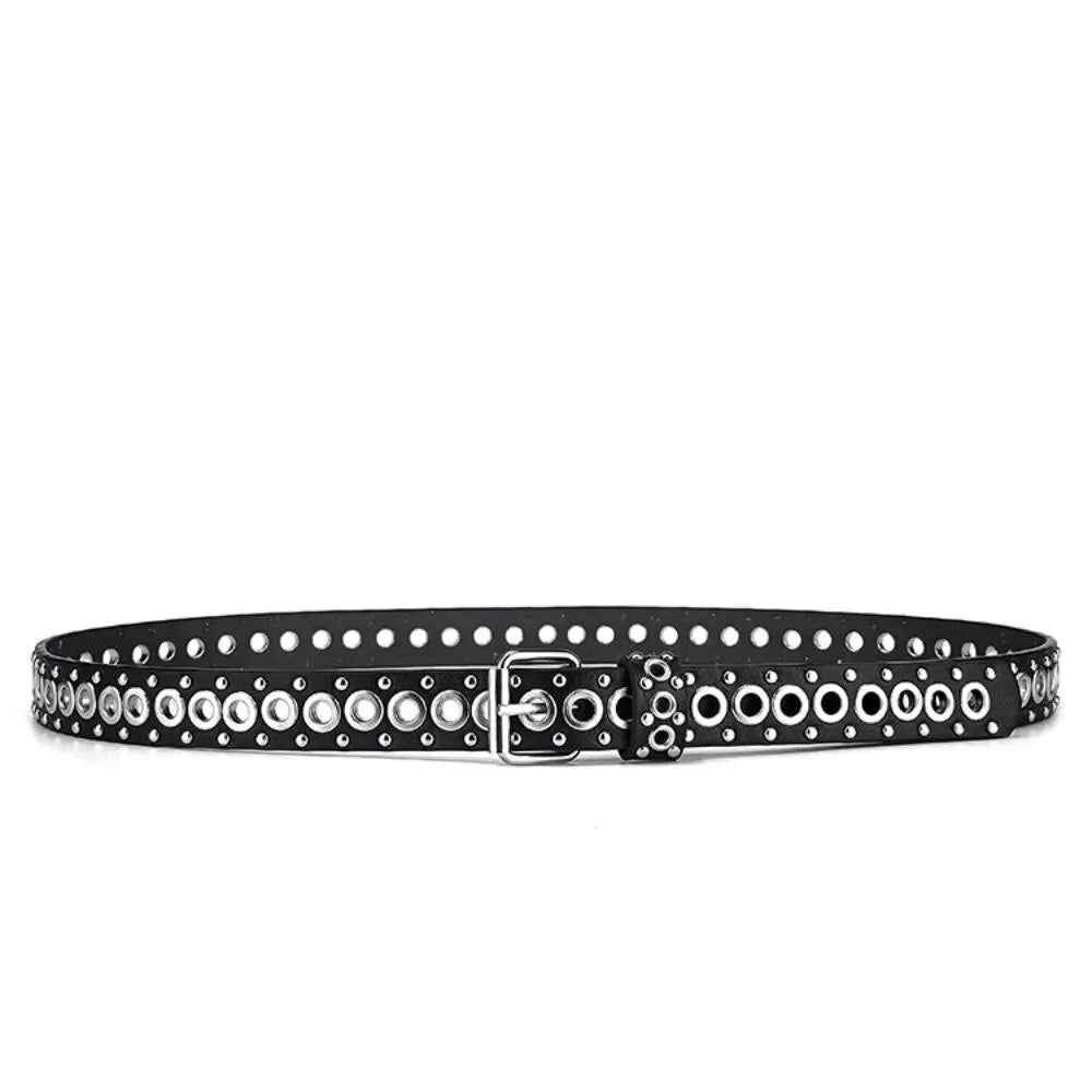 Women's Belt Fashionable Rivet Thin Belt Personalized Needle Buckle Belt Street Trend Punk HipHop Style Y2K Belt With Jeans Belt