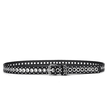 Women's Belt Fashionable Rivet Thin Belt Personalized Needle Buckle Belt Street Trend Punk HipHop Style Y2K Belt With Jeans Belt