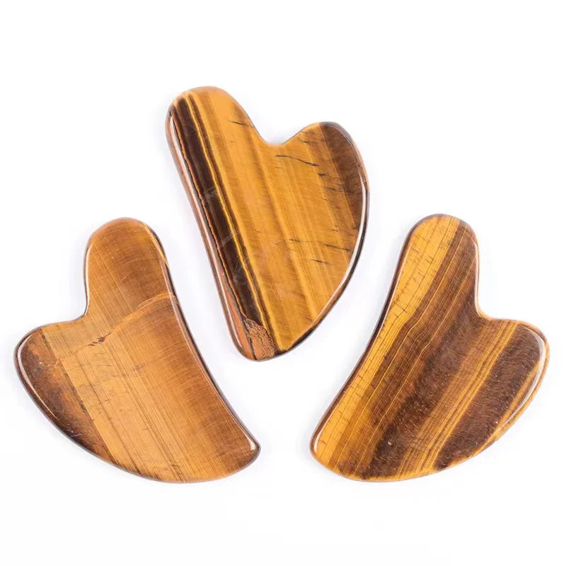 Tiger Eye Face Gua Sha Tool Skin Care Body Eye Natural Crystal Mineral Stone Massager Health Beauty Lifting And Firming