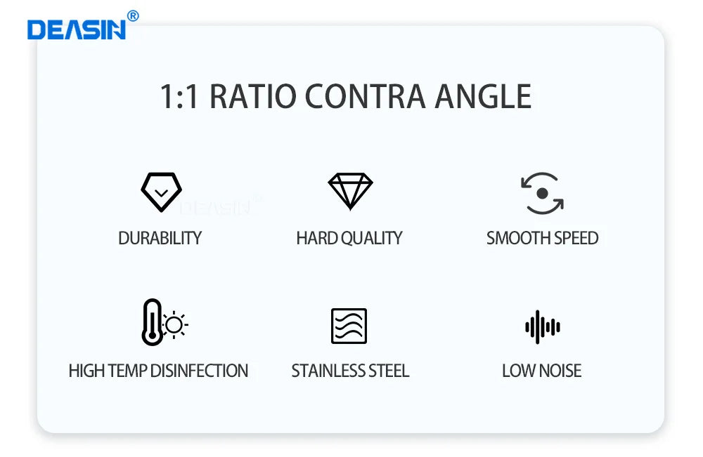 Dental LED Light 1:1 Ratio Contra Angle E-generator Low Speed Handpiece Inner Water Spray E-Type dentistry