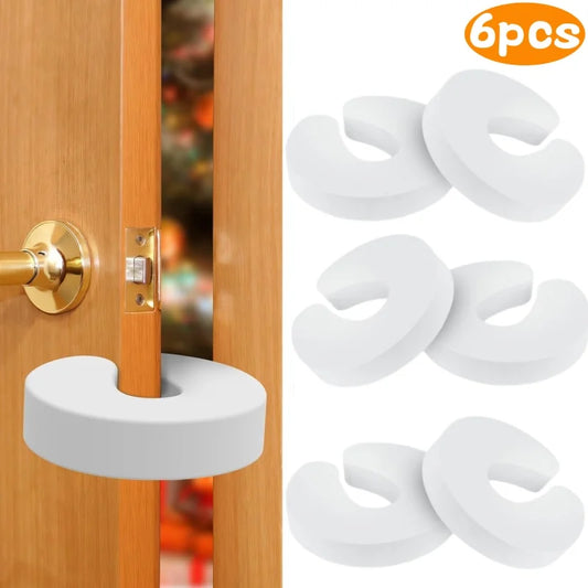 6pcs Baby Safety Door Stopper Newborn Furniture Protector Anti-pinch Hand Child Lock Finger Pinch Guard Proof Door Slam Stopper