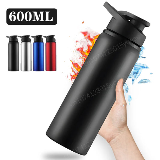 Portable Water Bottle Outdoor Sports Travel Cup Metal Drinking Bottle for Cycling Hiking Gym Leakproof Reusable Water Container