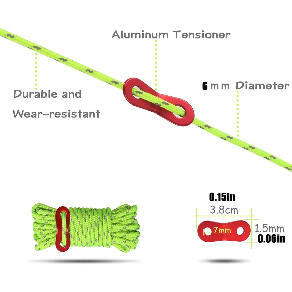 6mm Rock Climbing Rope 4 Meters,Outdoor Safety Climbing Rescue Grappling Lifeline Escape Descender Abseiling Fishing Rope