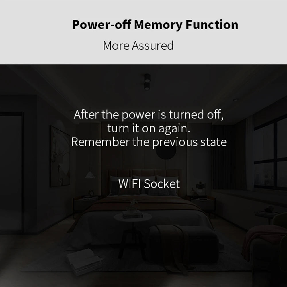 Smart Plug WiFi Socket EU Smart Socket Power Outlet Power Monitor Remote Control