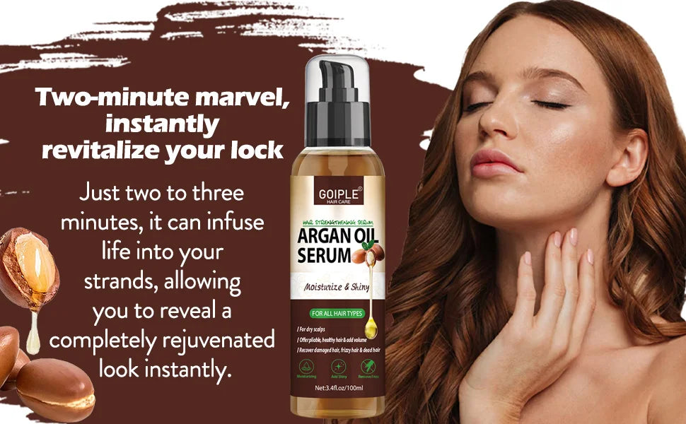 100ml Natural Argan Oil Hair Serum Repair Strengthening Moisturize Shiny Hair Healthy Scalps Treatment Care Conditioner