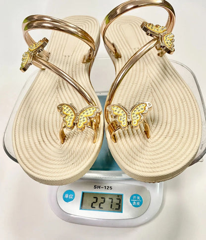 2023 New Butterfly Toe Sandals, Beach Sandals, Occidental Slippers, Chinese Feminis  Wedding Shoes Bride  Womens Shoes