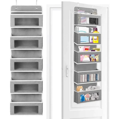 5-Shelf Hanging Storage Organizer - Behind Door, Anti-Tilt, 5 Large Capacity Pockets, Suitable for Bedroom, Bathroom